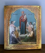 Ikona Matka Boża Radość Wszystkich Strapionych XIX w. 31,3 X 27 cm