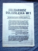SOLIDARNOŚĆ DOLNOŚLĄSKA Wrocław 29.09.1980 Biuletyn