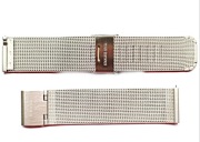 Bransoleta do zegarka metal mesh pleciona wygodna srebrna Obaku