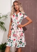 sukienka w kwiaty 2XL biała sukienka w kwiaty 44 sukienka na lato