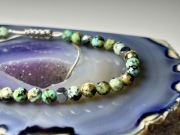 Bransoletka turkus afrykański 100 % kamień naturalny handmade eko morska