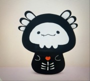 MeWaii Mushroom Family Skeleton Axolotl Kawaii pluszowa poduszka 14 cali