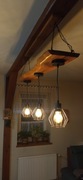 Lampa drewno deska hand-made 