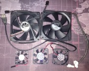 Wentylatory komputerowe AAB i inne - sprawny zestaw