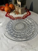 Piękny talerz patera stary szkło prl słońce duży ząbkowice