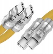 Zestaw 2szt kabel USB-C 1m szybkie ładowanie, uniwersalny, żółty