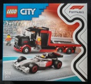 Klocki Lego City ciężarówka F1 z bolidem Audi F1 60493