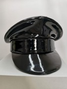 Czapka Lack jak latex BDSM kapelusz