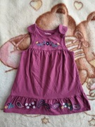 Różowa fioletowa haftowana sukienka Nutmeg 86 w kwiatki kwiaty jak nowa