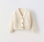 Sweter kardigan Zara 110 z dzianiny 