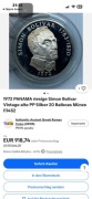 Moneta srebro duża  rok 1972 