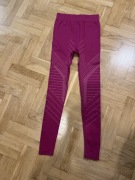 Spodnie leginsy damskie S/M termoaktywne różowe rozciągliwe getry