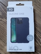 Etui Xqisit Silicone Case Anti Bac do iPhone 13 Pro niebieskie granatowe