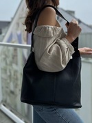 Steve Madden czarna duża torba shopper regulowany pasek/kosmetyczka 25/30cm