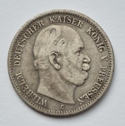 Niemcy 2 marki 1876r. C  Srebro oryginał 