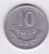 10 groszy z 1966, aluminium