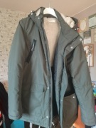 H&M kurtka zimowa na 164. Nowa. Khaki, kaptur, długa. Cena kat 249 zł. 