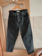 BERSHKA__ bojówki__ czarne__ jeansy__160/164 super