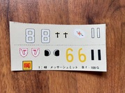 Kalkomania Messerschmitt Bf-109 G scala 1:48