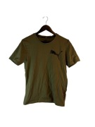 Koszulka Puma zielona z dużym logiem i nadrukiem na plecach s