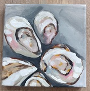 Obraz Płótno Ostrygi 20 x 20 Oryginał 