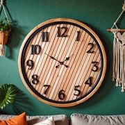 Zegar ścienny drewniany (100% dębowy) 66cm