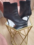 Botki na szpilce skóra naturalna 