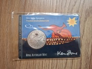 Australia 2009 1$  Frosted Kangaroo Ken Done UNC