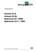 Strugarka czterostr. Weinig Unimat 23, Hydromat 23 - instrukcja obsługi DTR