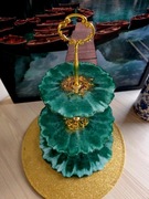 Patera 3 pozioma z żywicy epoksydowej idealny prezent na ciasta smakołyki