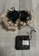 Lampki solarne ciepłe 12m - 100 diod LED