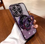 Etui z brokatem do iPhone 12,13,14,15,16 Pro fioletowe