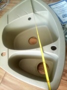 Zlewozmywak dwukomorowy granit beżowy granitowy