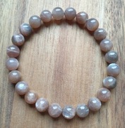 nowa bransoletka naturalny KAMIEŃ SŁONECZNY kulka 8 mm