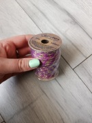 Sznurek ozdobny Hobby Flora 10 m fioletowy ze złotą nitką