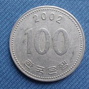 Moneta Korea Południowa 100 wonów 2002