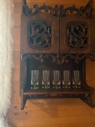 Szklanki Krosno,ozdobne ,grube dno