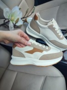 trampki rozmiar 39 eko zamsz wiosna jesień beż piękne Gucci