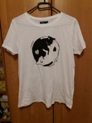 Biały t-shirt Sinsay koty 40 L