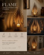 Flame - drewniana lampka LED dekoracyjna