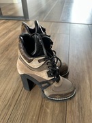 Brązowe botki Louis Vuitton