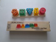 NOWY! DREWNiANY SORTER EDUKACYJNY DLA DZIECI 24M+ Różne Kolory i Kształty !
