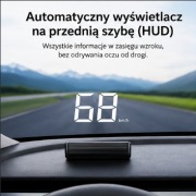 Wyświetlacz HUD Prędkościomierz Na Deskę OBD2 GPS Samochód Head Up Display