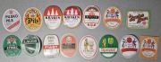 Etykiety piwne z browaru Żywiec.