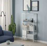 IKEA BAGGEBO Regał metal/biały 60x25x116 cm