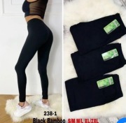 Czarne leginsy legginsy bambusowe - bambo XL / XXL