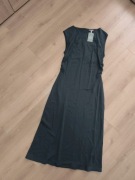 Długa sukienka H&M rozmiar  42/XL butelkowa zieleń