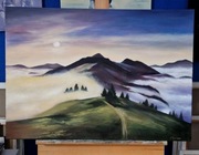 Obraz olejny Pejzaż Góry 50x70cm