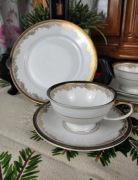 ~ Zestaw porcelanowy Rosenthal Winifred trio set filiżanka złoto ~
