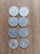 Moneta 10gr 1962 1972 1976 1977 1978 1979 1980 - 8 sztuk